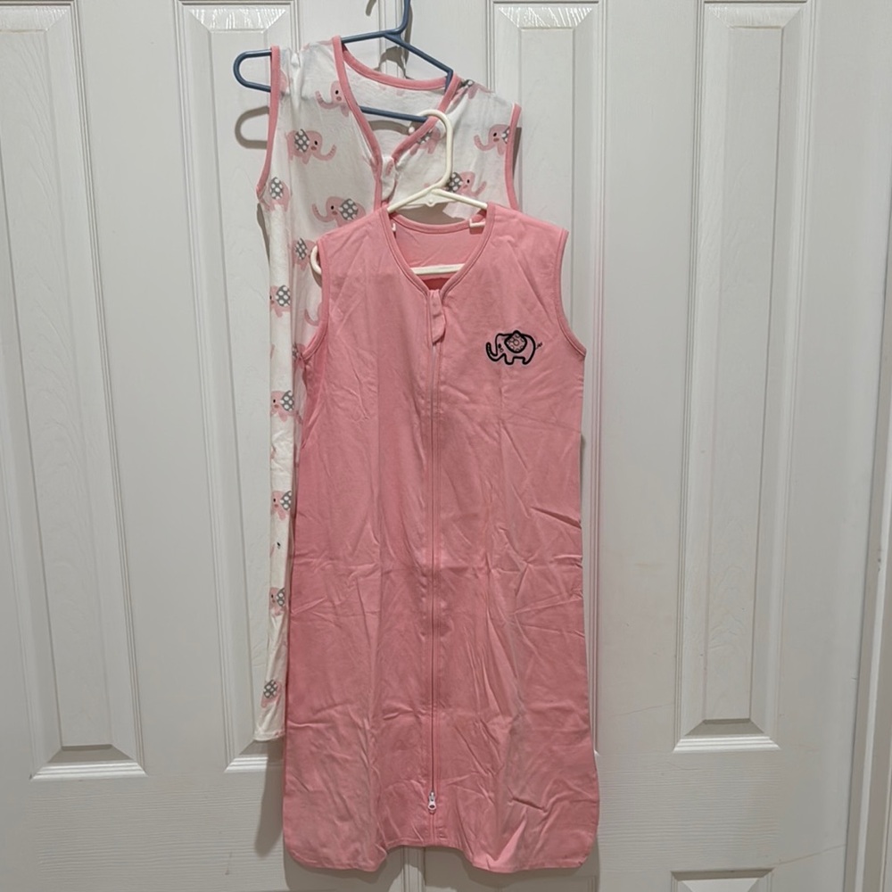 2 Pink Sleeveless Baby Sleep Sack NWOT